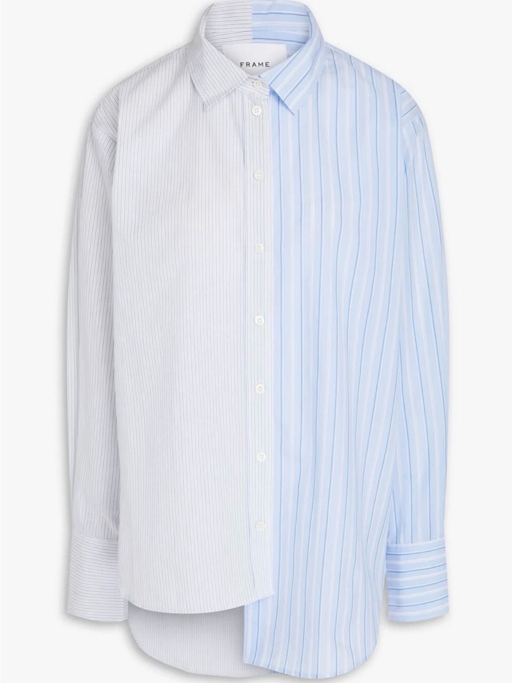 FRAME Le Mix Oversized Cotton Shirt - Picture 6 of 15